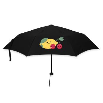 Citron et cerises - Parapluie standard - noir - Devant