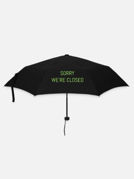 Sorry we're Closed - Regenschirm (klein) - Schwarz