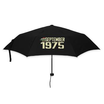 September 1975 Vintage Geschenkidee September 1975 - Regenschirm (klein) - Schwarz - Vorne
