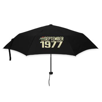 September 1977 Vintage Geschenkidee September 1977 - Regenschirm (klein) - Schwarz - Vorne