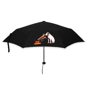 His Master's Voice painting - Umbrella (small) - black - Front