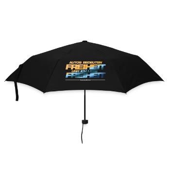 Autos Freiheit - Regenschirm (klein) - Schwarz - Vorne
