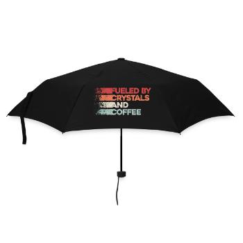 Energie durch Kristalle und Kaffee - Regenschirm (klein) - Schwarz - Vorne