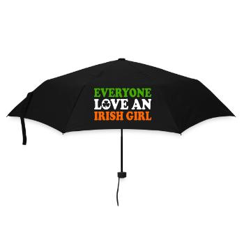 everyone loves an irish girl - Regenschirm (klein) - Schwarz - Vorne
