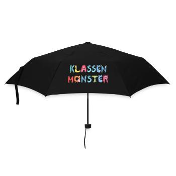 Klassenmonster Alphabet Bunte lustige Buchstaben - Regenschirm (klein) - Schwarz - Vorne