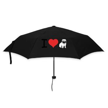 J’adore les carlins - Pet Design - Parapluie standard - noir - Devant