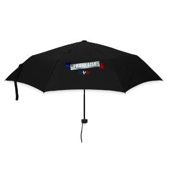 Französisches Banner - Regenschirm (klein) - Schwarz - Vorne