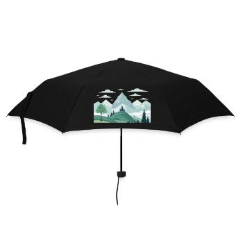 Gebirge - Regenschirm (klein) - Schwarz - Vorne
