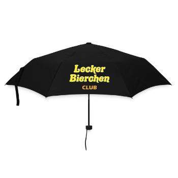 Lecker Bierchen Club Motiv - Regenschirm (klein) - Schwarz - Vorne