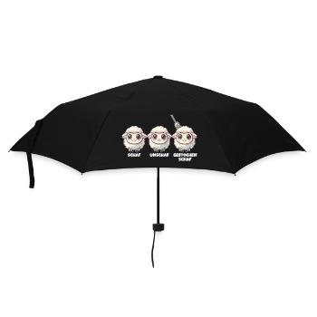 Lustige Schaf Wortspiel Schafe & Schafherde - Regenschirm (klein) - Schwarz - Vorne