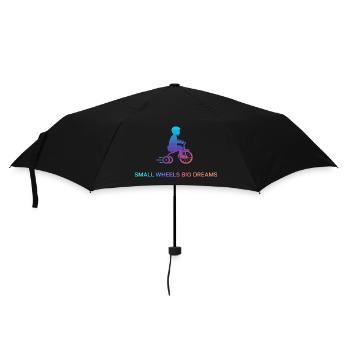 Petites roues : grands rêves - Parapluie standard - noir - Devant