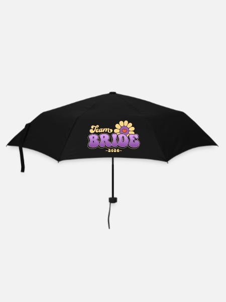 Team Braut Junggesellinnenabschied JGA 2026 - Regenschirm (klein) - Schwarz