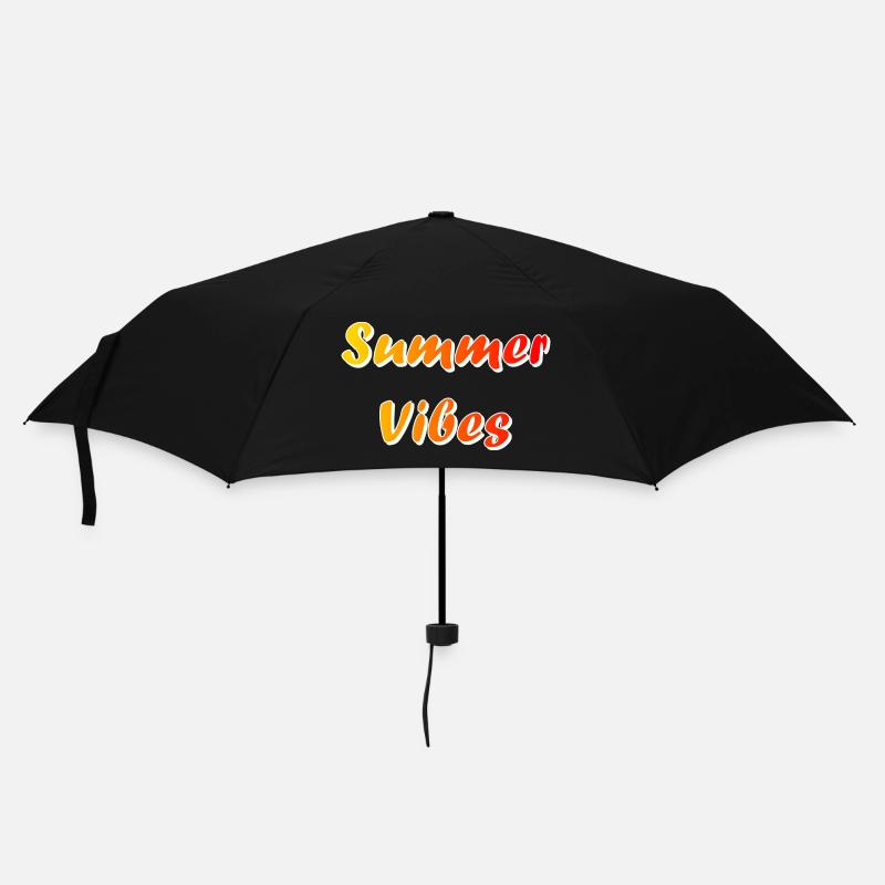 Sommerliche Vibes - Regenschirm (klein) - Schwarz