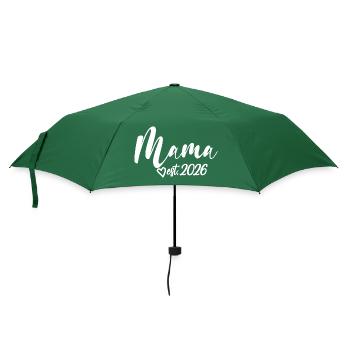 Mama Est. 2026 Muttertags-Schwangerschaft - Regenschirm (klein) - Flaschengrün - Vorne