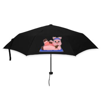 Gymnastique de fitness Yoga des cochons - Parapluie standard - noir - Devant