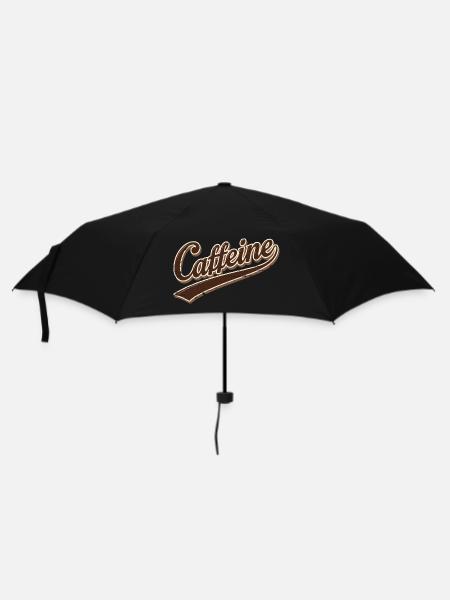 Koffein Retro-Skript - Regenschirm (klein) - Schwarz