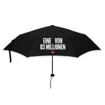 Eine von 83 Millionen - Regenschirm (klein) - Schwarz - Vorne