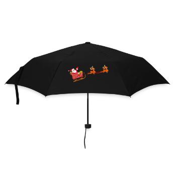 Santa Claus Weihnachten - Regenschirm (klein) - Schwarz - Vorne