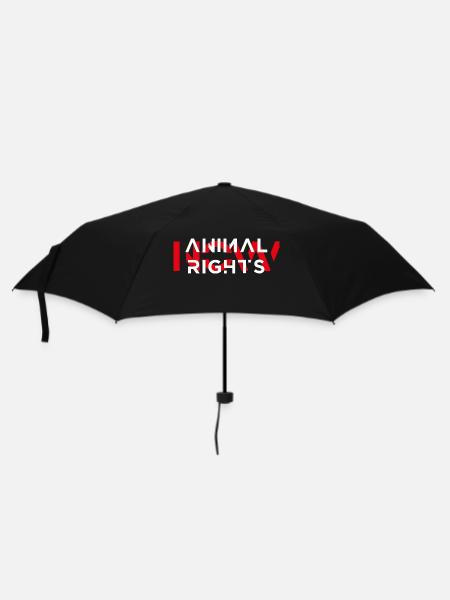 LES DROITS DES ANIMAUX VEGAN MAINTENANT PROTECTION ANIMALE - Parapluie standard - noir