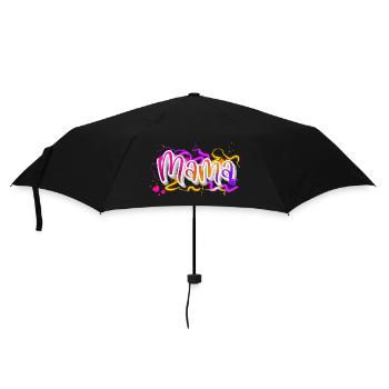 Mama - Regenschirm (klein) - Schwarz - Vorne