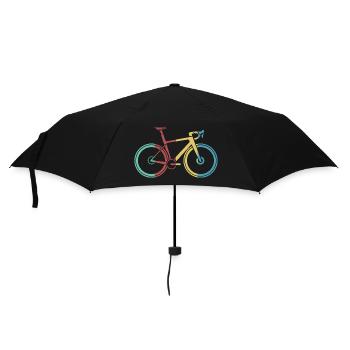 retro bike road bike love vintage tour stage - Umbrella (small) - black - Front