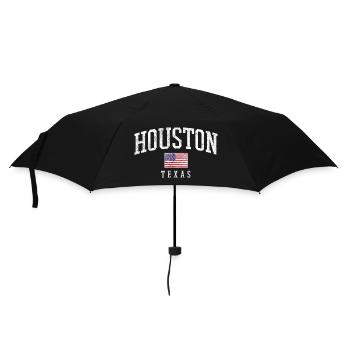Houston Texas Vintage Flag - Regenschirm (klein) - Schwarz - Vorne