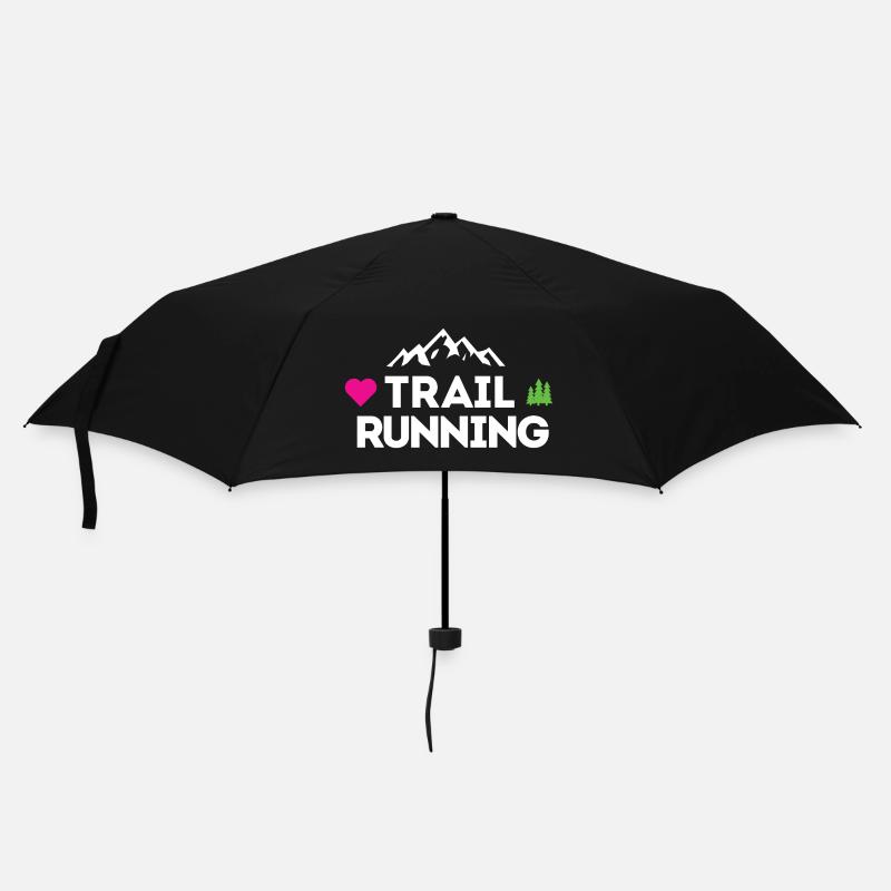 Ich liebe Trailrunning - Regenschirm (klein) - Schwarz