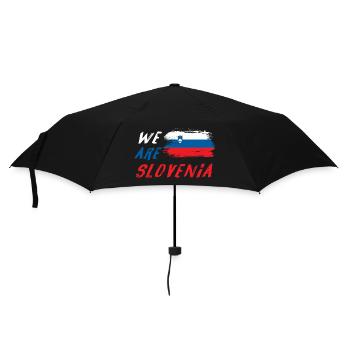 Wir sind Slowenien - Regenschirm (klein) - Schwarz - Vorne