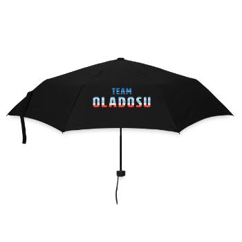 Team Oladosu | Warming Stripes - Regenschirm (klein) - Schwarz - Vorne