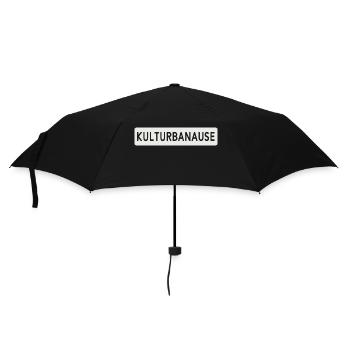 Kulturbanause - Regenschirm (klein) - Schwarz - Vorne