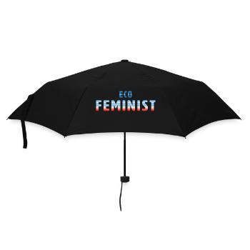 Eco Feminist | Warming Stripes - Regenschirm (klein) - Schwarz - Vorne