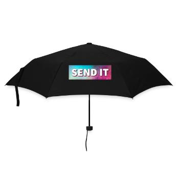 SEND IT Boxlogo - Regenschirm (klein) - Schwarz - Vorne