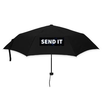 SEND IT Boxlogo - Regenschirm (klein) - Schwarz - Vorne