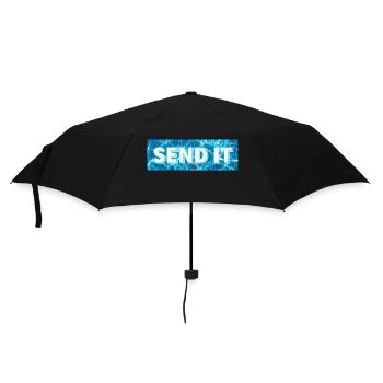 SEND IT Boxlogo - Regenschirm (klein) - Schwarz - Vorne