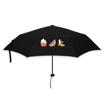 healthy food – good mood - Regenschirm (klein) - Schwarz - Vorne
