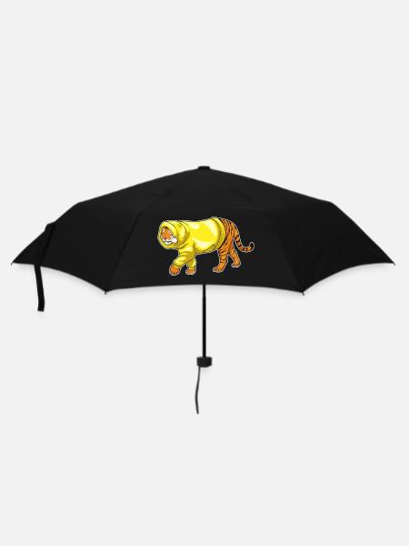 Tiger Winter Hoodie - Regenschirm (klein) - Schwarz