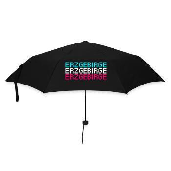 Erzgebirge Retro Synthwave - Regenschirm (klein) - Schwarz - Vorne