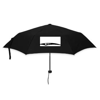 Cadre avec bain de cœur - Parapluie standard - noir - Devant