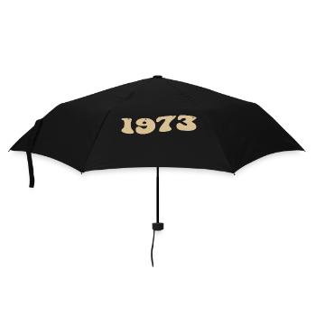 1973 Vintage Birthday Groovy Vintage Retro 1973 - Umbrella (small) - black - Front