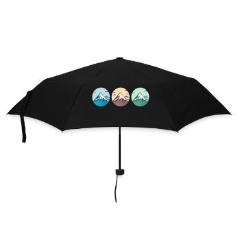 Mountain Landscape Geometric Art - Umbrella (small) - black - Front