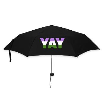 YAY Genderqueer - Parapluie standard - noir - Devant