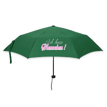 Ich hasse Menschen - Regenschirm (klein) - Flaschengrün - Vorne