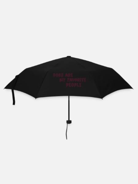 Hund - Regenschirm (klein) - Schwarz