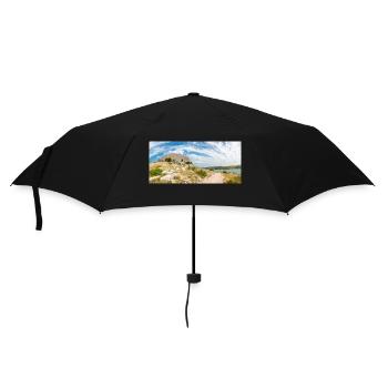 The Wall of Oštrica (Bedem Grebastica) Croatia - Umbrella (small) - black - Front