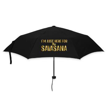 I m just here for the Savasana - Umbrella (small) - black - Front