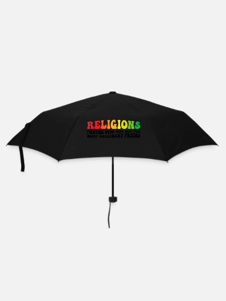 Religionen streiten darum, wer das Beste hat - Regenschirm (klein) - Schwarz
