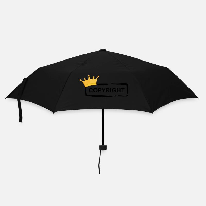 Droit d’auteur avec Crown - Parapluie standard - noir