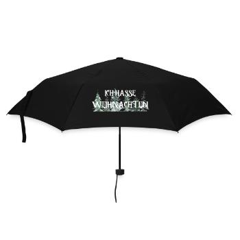 Ich hasse Weihnachten - Regenschirm (klein) - Schwarz - Vorne
