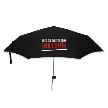 La vie est trop courte pour boire du mauvais café - Parapluie standard - noir - Devant