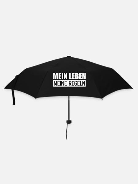 Mein Leben meine Regeln das Lebensmotto die Regeln - Regenschirm (klein) - Schwarz